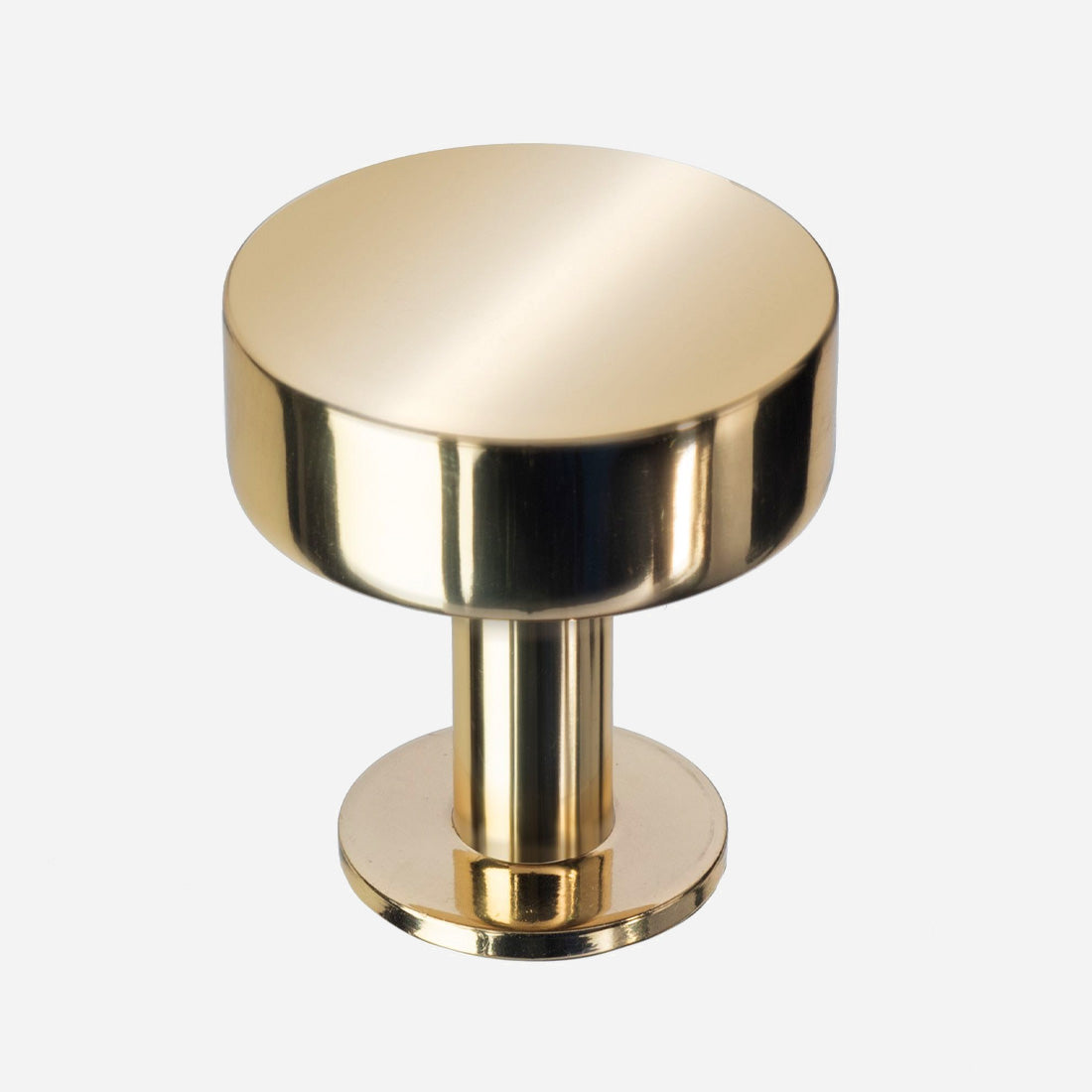Solid Brass Disc Cabinet Knob