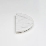 White Carrara Marble Arc Handle [Pair]