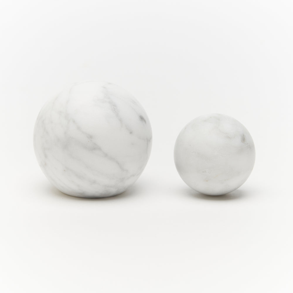 White Carrara Marble Hubble Cabinet Knob