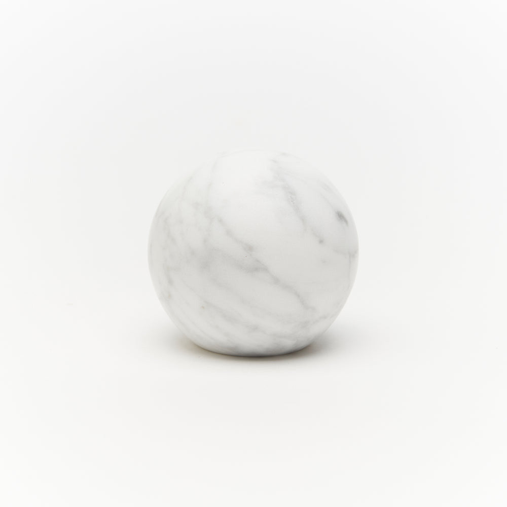 White Carrara Marble Hubble Cabinet Knob