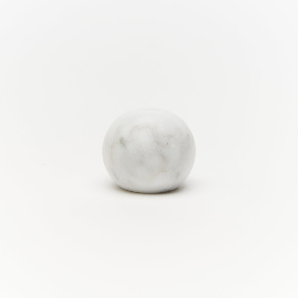 White Carrara Marble Hubble Cabinet Knob