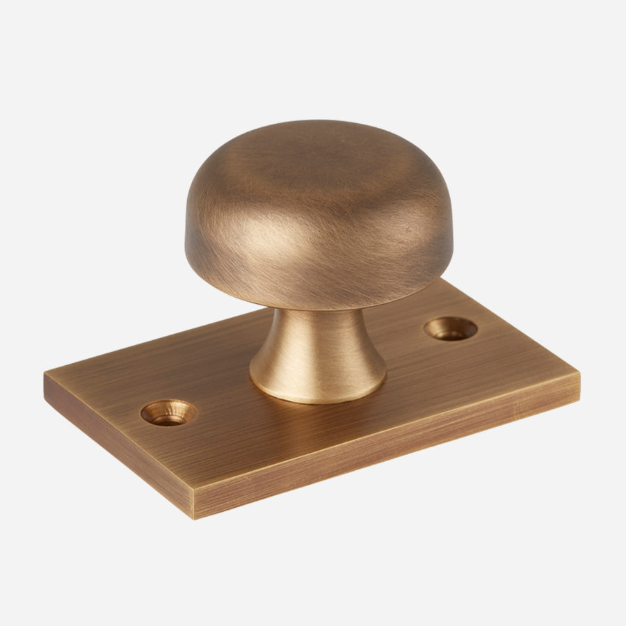 Washwood Cabinet Knob with Backplate