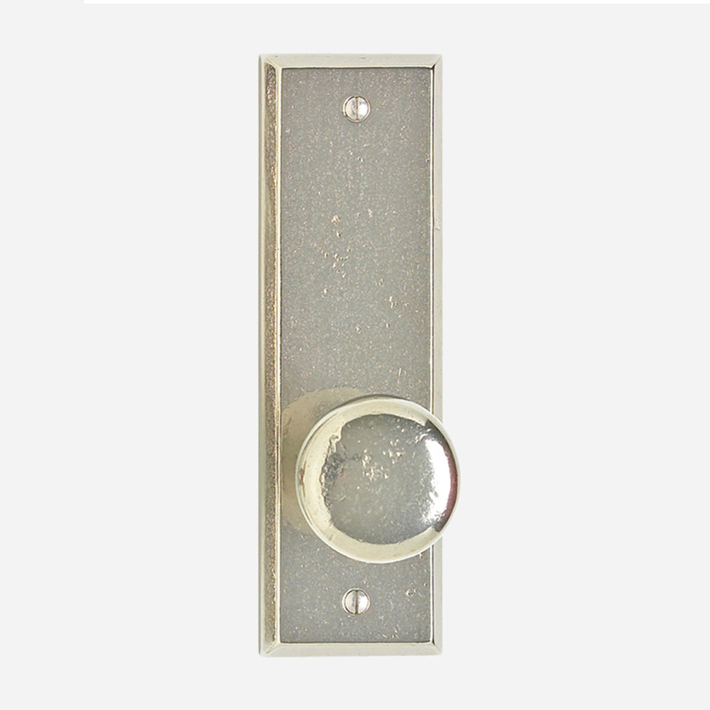 Mushroom Door Knob on Rectangular Escutcheon