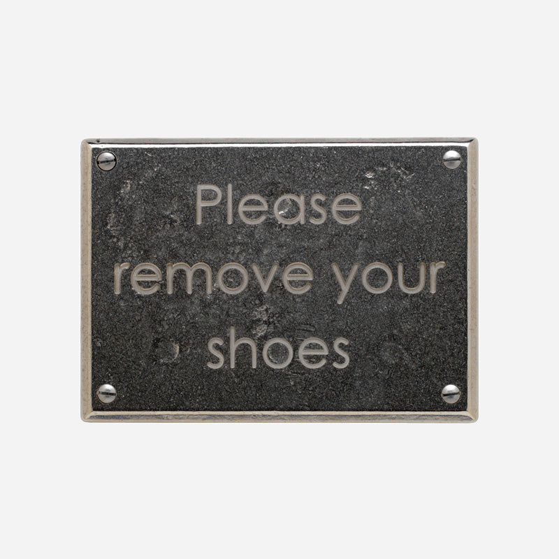 Please Remove Your Shoes Plaque