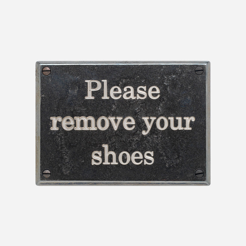 Please Remove Your Shoes Plaque