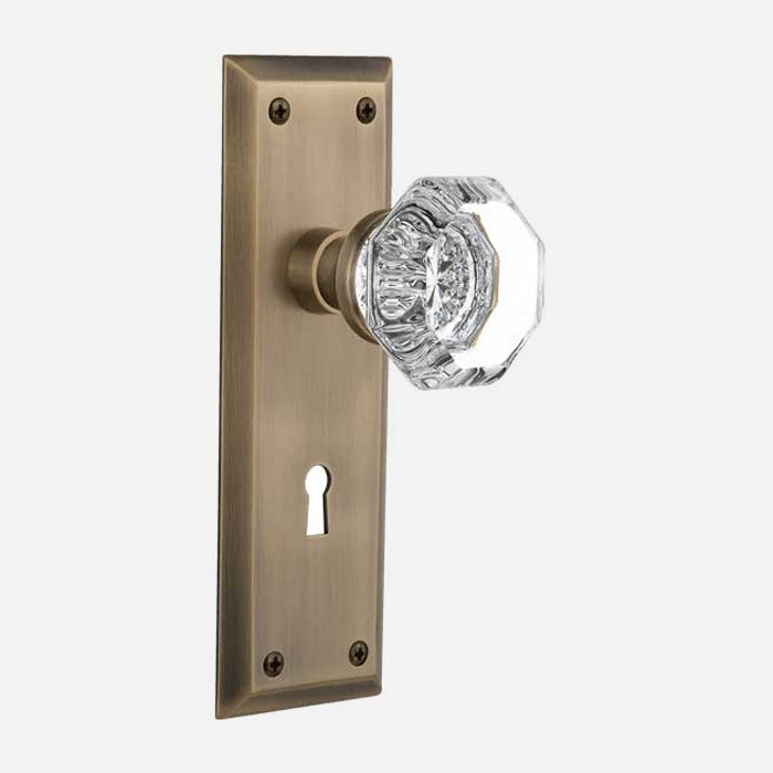 Waldorf Crystal Door Knob Set