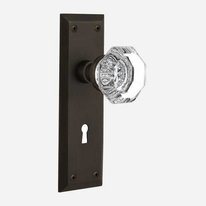 Waldorf Crystal Door Knob Set