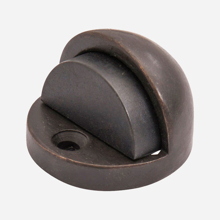 Solid Bronze Half Button Dome Door Stop