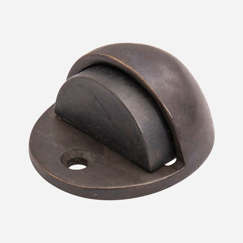 Solid Bronze Half Button Dome Door Stop
