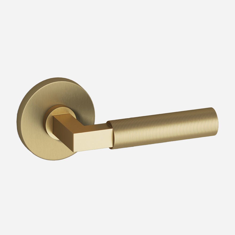 Reeded Bauhaus Door Lever Set