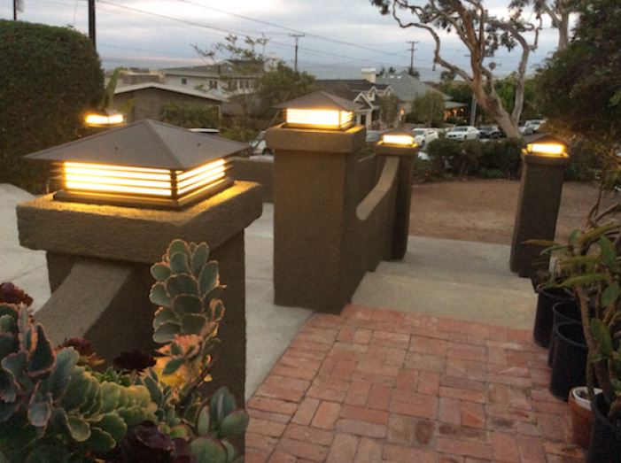 Mariposa Column Light with Louvers