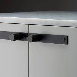 Cross Knurled Cabinet Knob and Backplate [PAIR]
