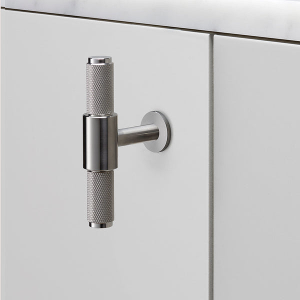 Cross Knurled T Cabinet Knob