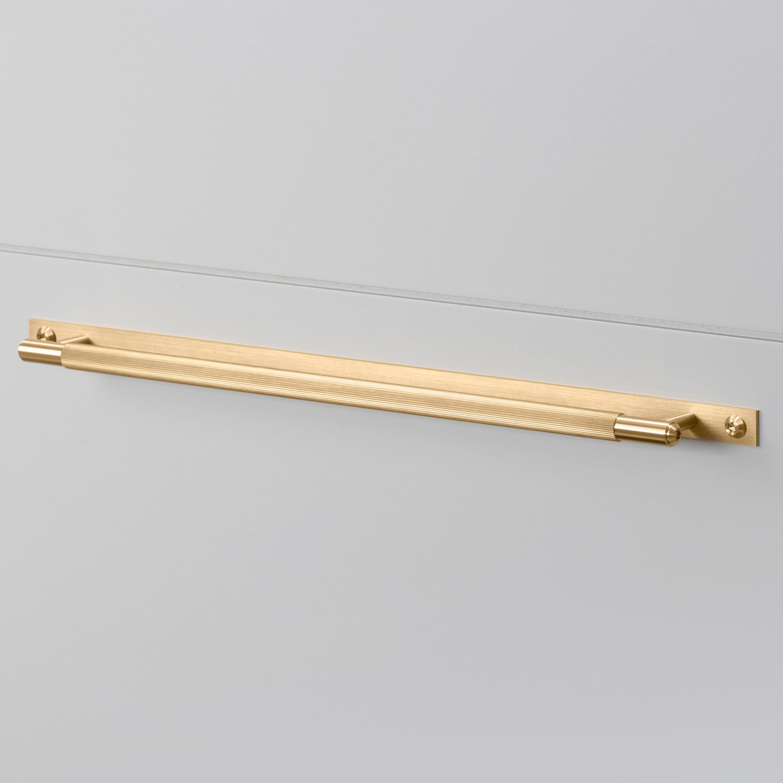 Linear Knurled Bar Cabinet Pull and Backplate