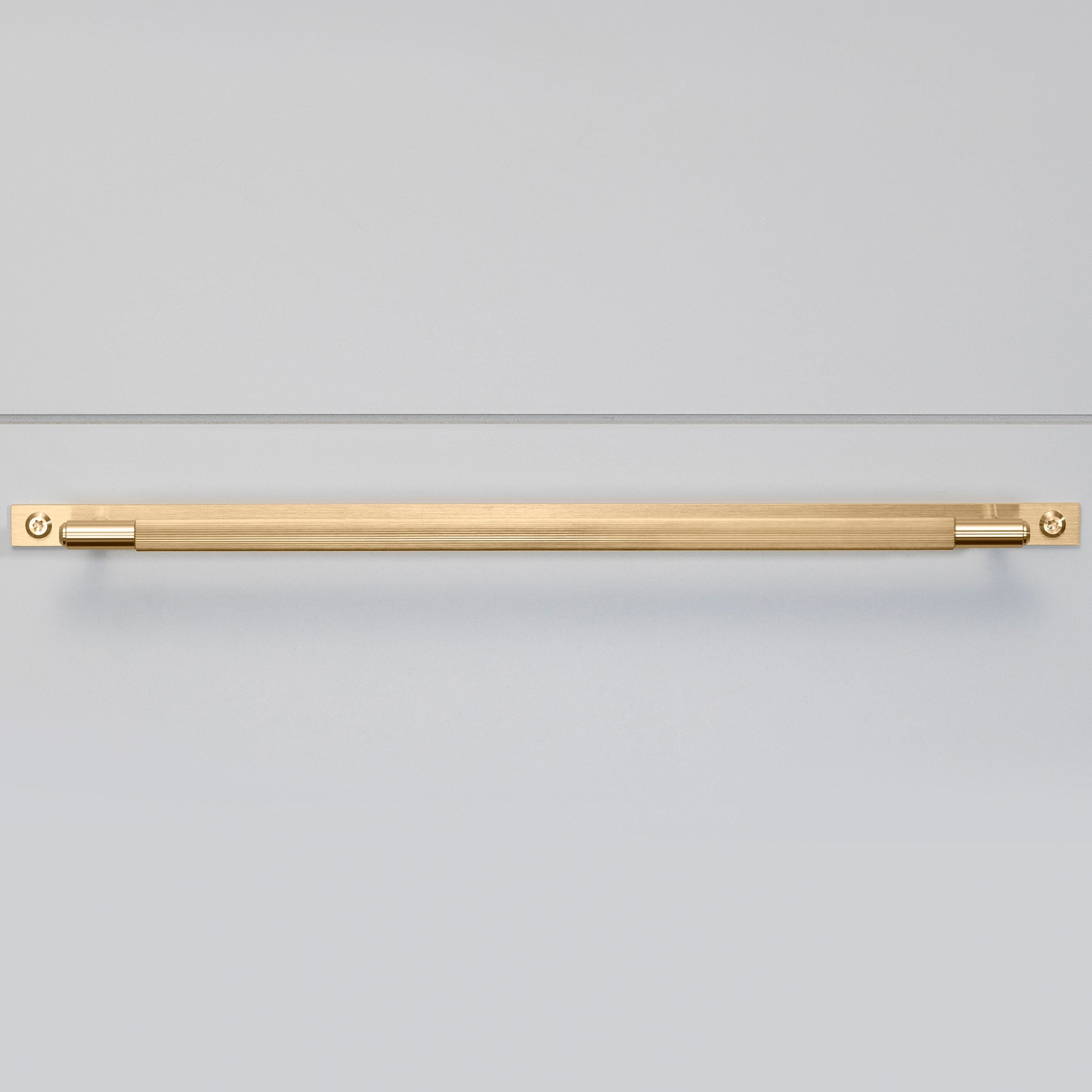 Linear Knurled Bar Cabinet Pull and Backplate