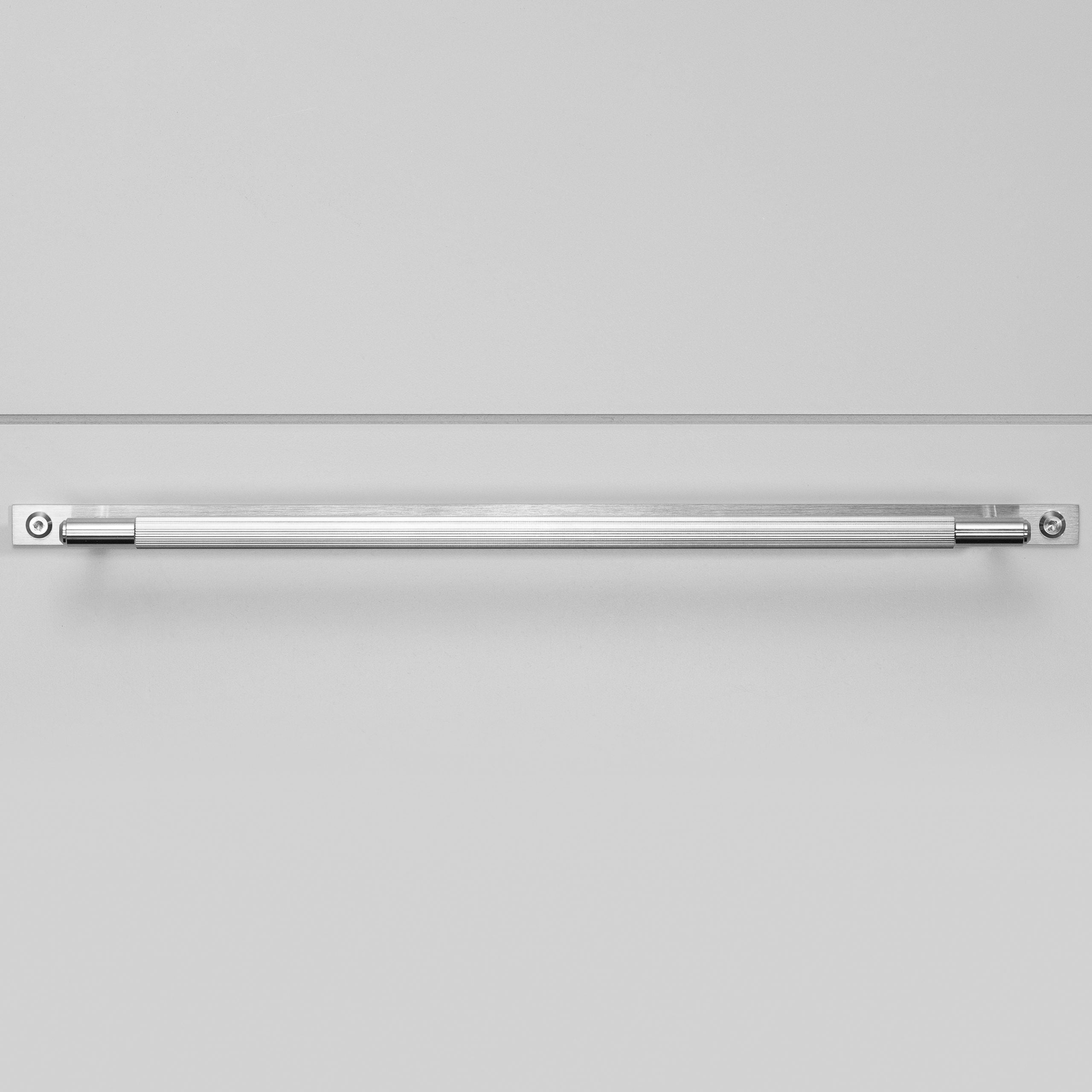 Linear Knurled Bar Cabinet Pull and Backplate