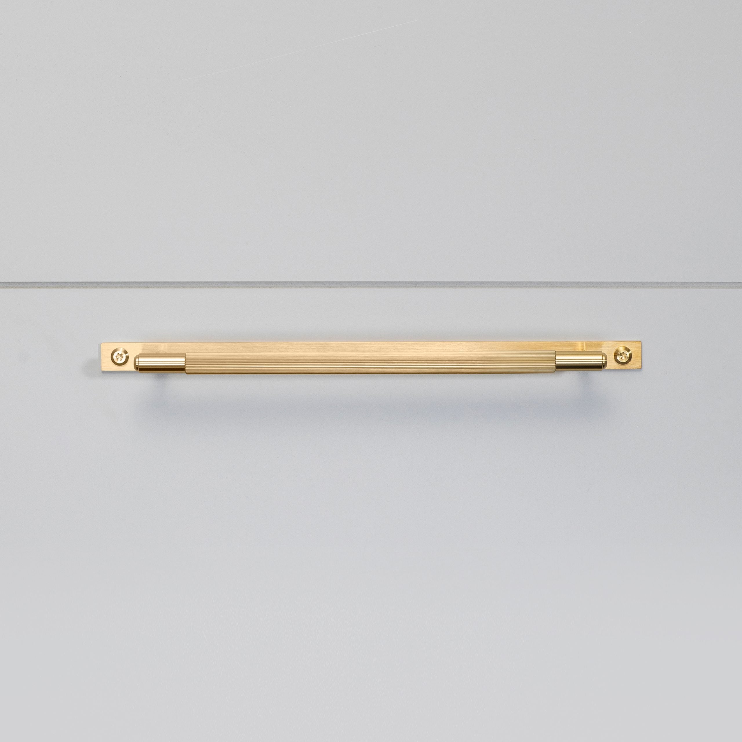 Linear Knurled Bar Cabinet Pull and Backplate