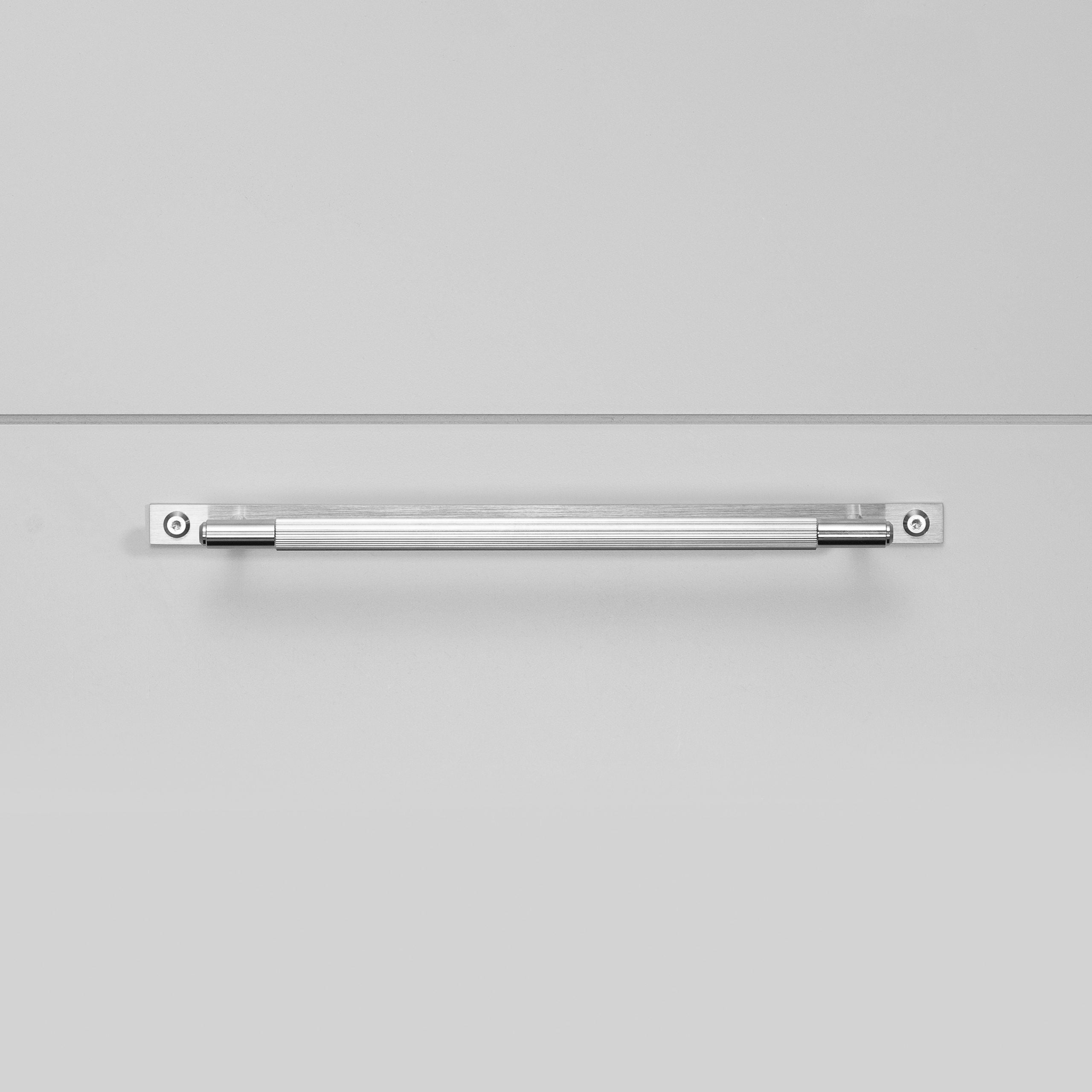 Linear Knurled Bar Cabinet Pull and Backplate