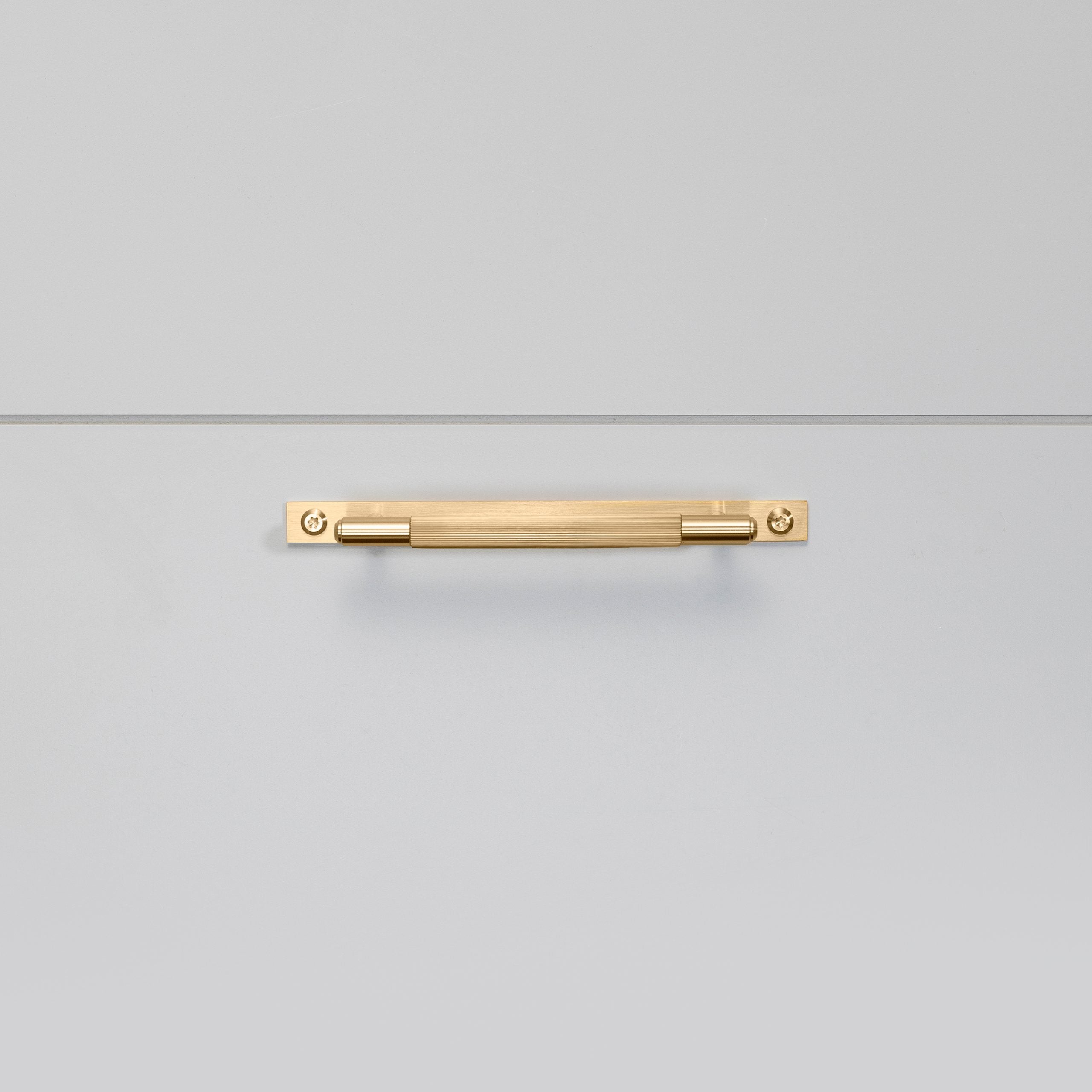 Linear Knurled Bar Cabinet Pull and Backplate