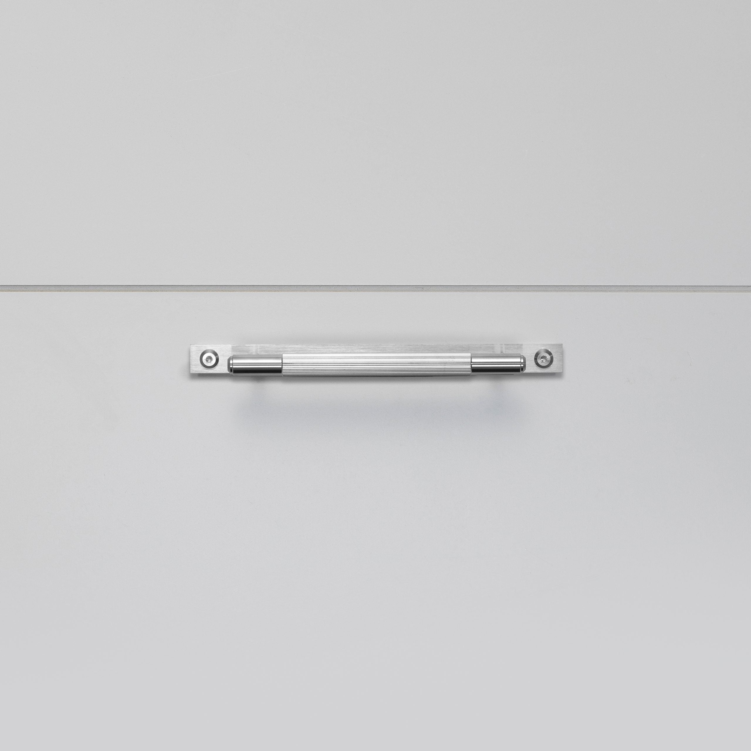 Linear Knurled Bar Cabinet Pull and Backplate
