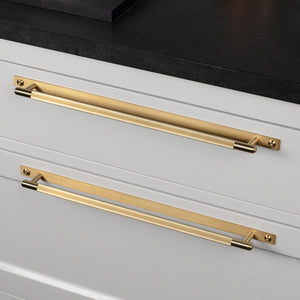 Linear Knurled Bar Cabinet Pull and Backplate