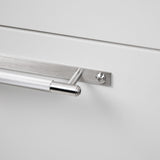 Linear Knurled Bar Cabinet Pull and Backplate