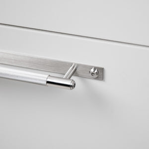 Linear Knurled Bar Cabinet Pull and Backplate