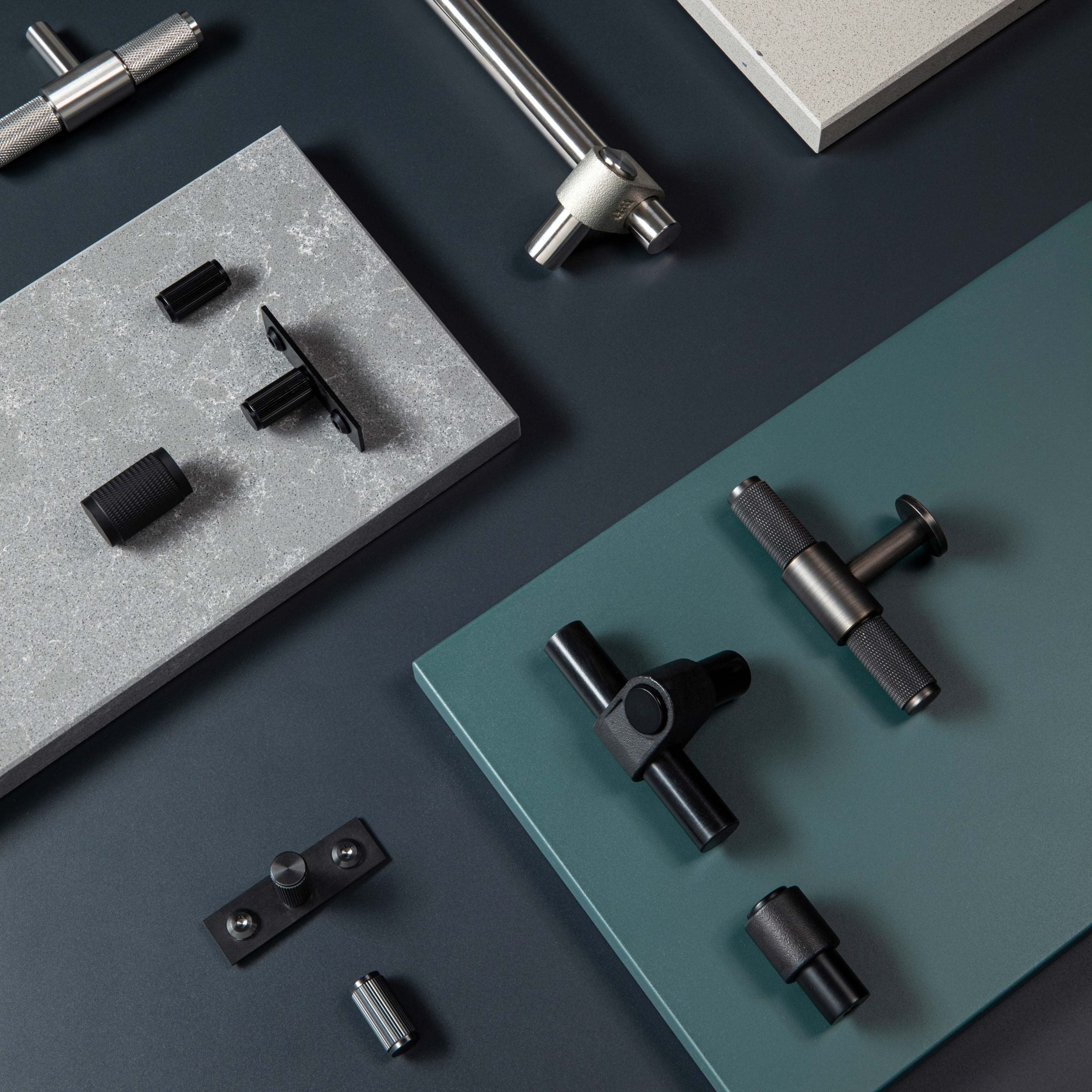 Cross Knurled Cabinet Knob [PAIR]