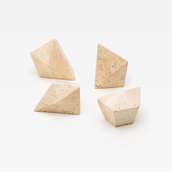 Travertine Prism Cabinet Knob