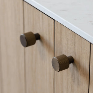 Lennon Grooved Button Cabinet Knob