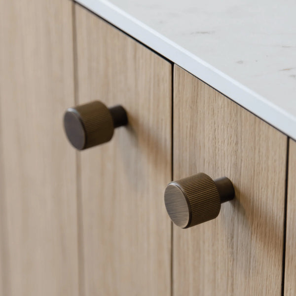 Lennon Grooved Button Cabinet Knob