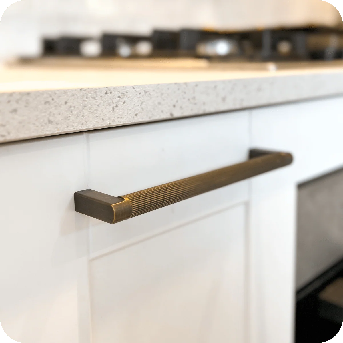 Becker Grooved D-Bar Cabinet Pull