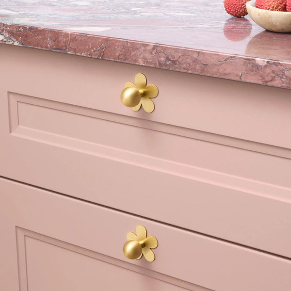 Bobbin Cabinet Knob and Flower Backplate