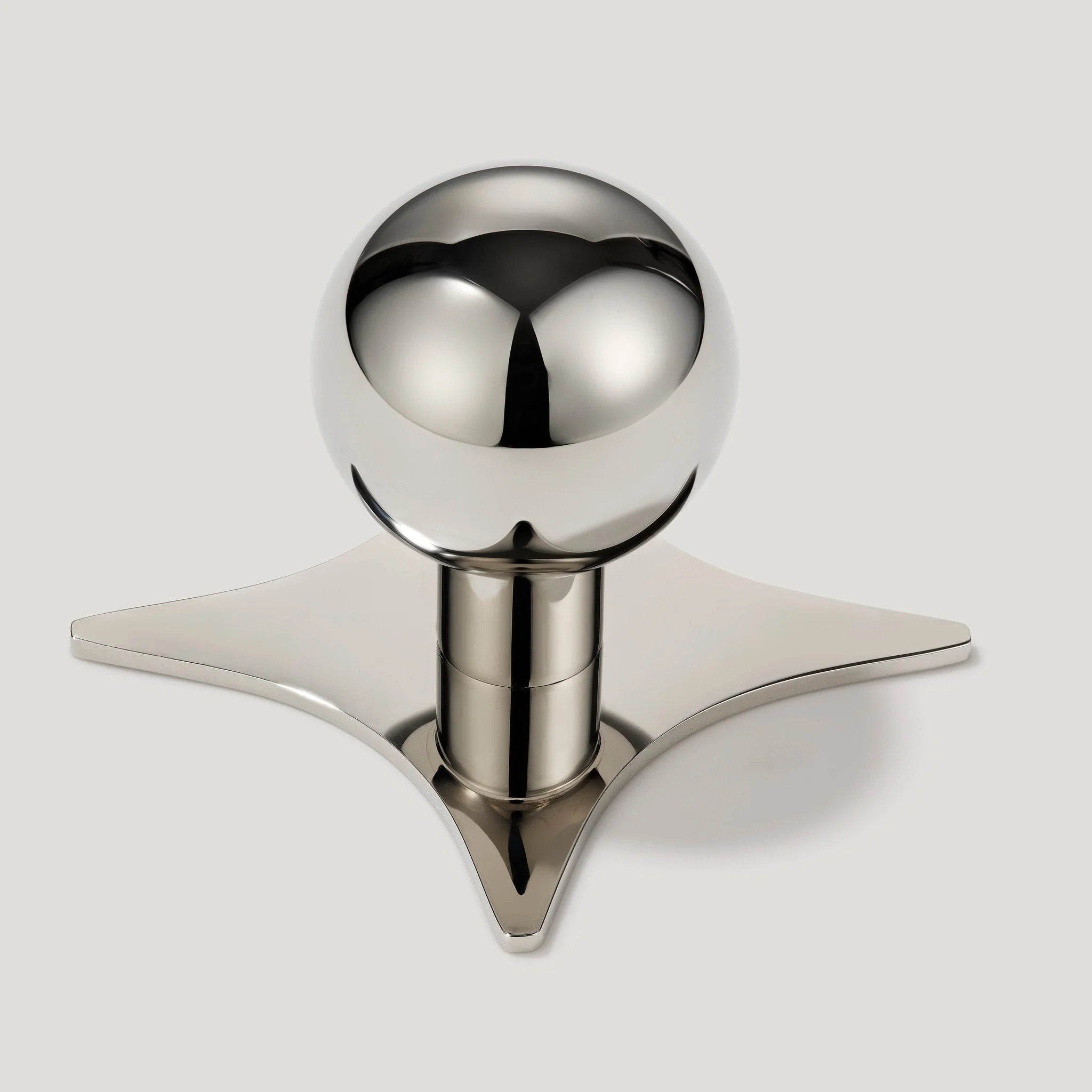 Bobbin Rounded Cabinet Knob with Star Backplate