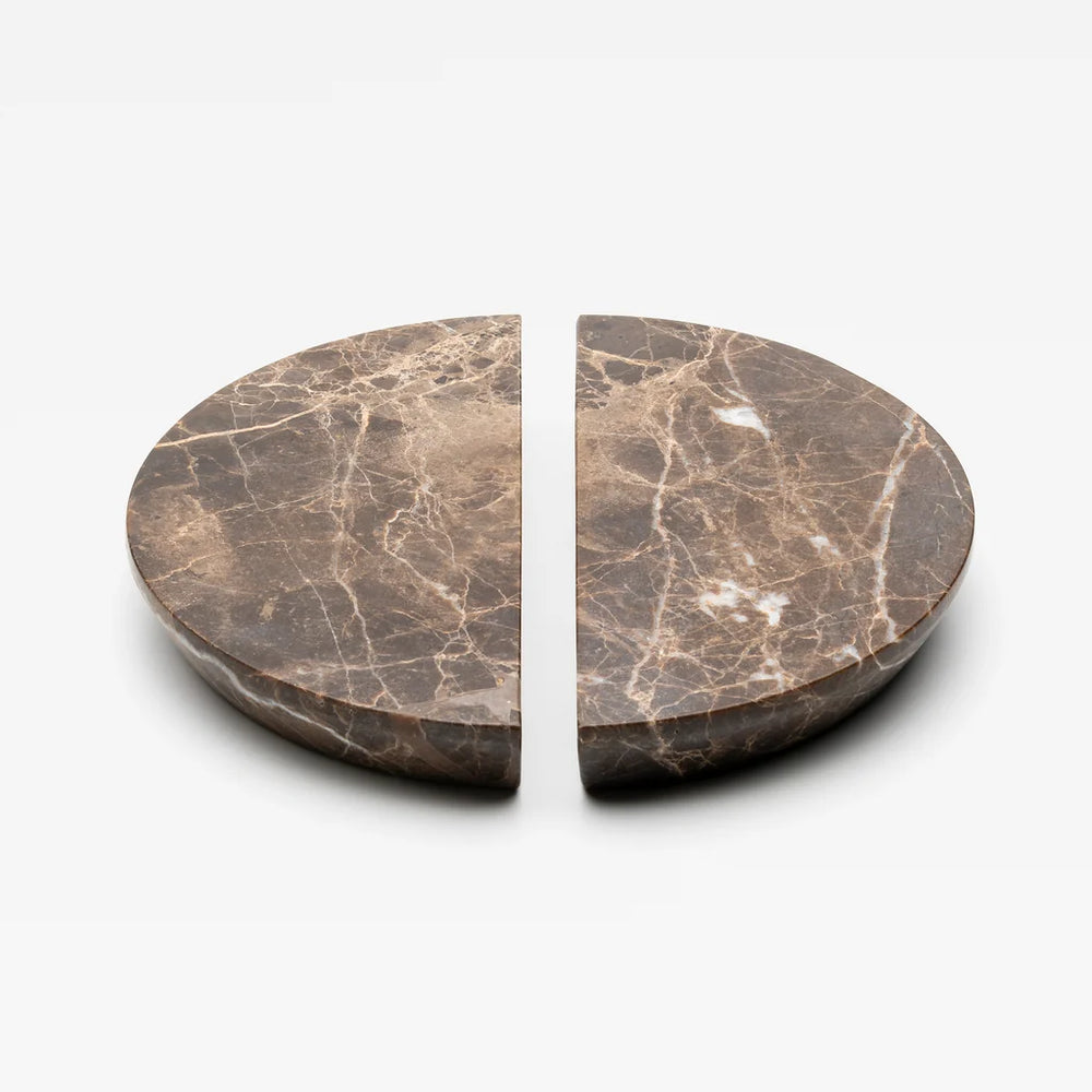 Emperador Marble Arc Handle [Pair]
