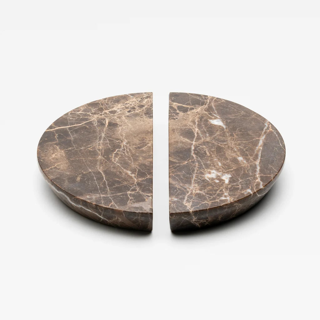 Emperador Marble Arc Handle [Pair]