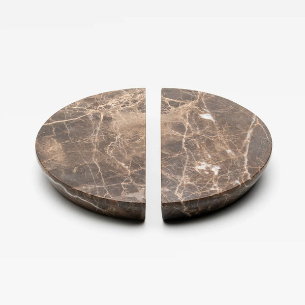 Emperador Marble Arc Handle [Pair]