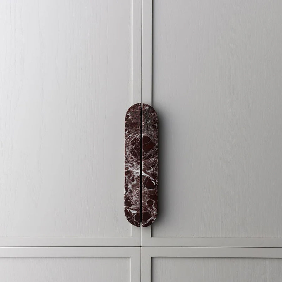 Rosso Marble Marble Large Dot Handle [PAIR]