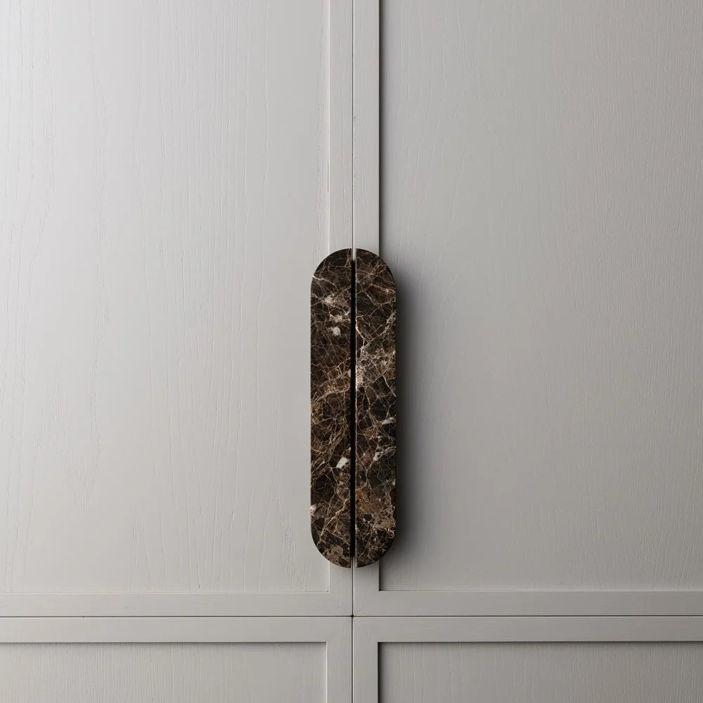 Emperador Marble Large Dot Handle [Pair]