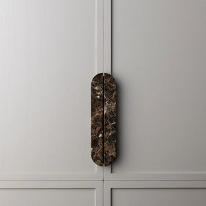 Emperador Marble Large Dot Handle [Pair]