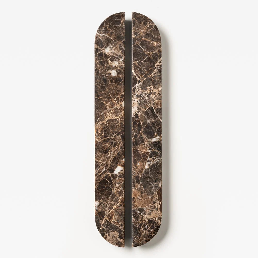 Emperador Marble Large Dot Handle [Pair]
