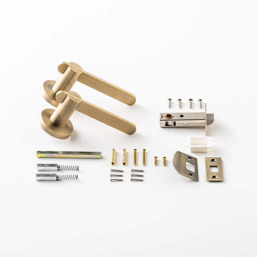 Intersect Solid Brass Door Lever