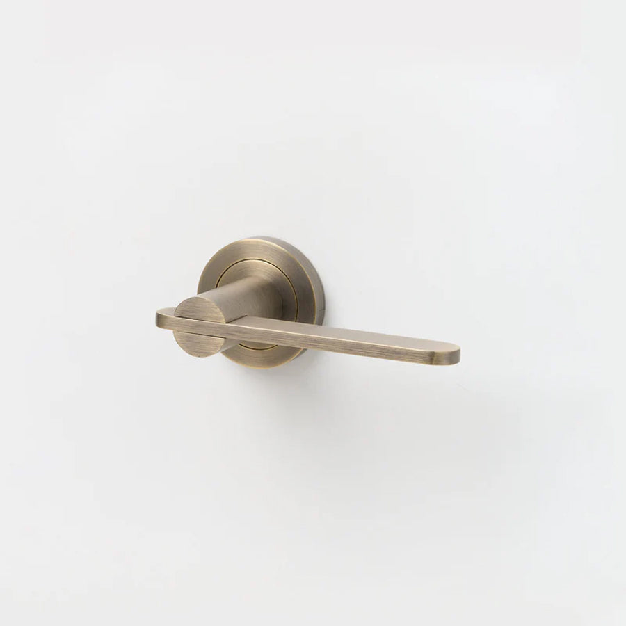 Intersect Solid Brass Door Lever