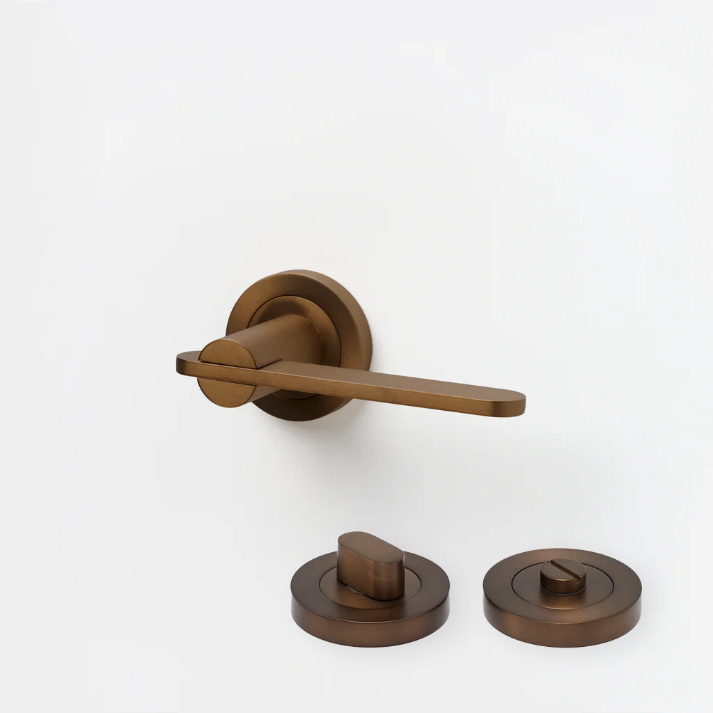 Intersect Solid Brass Door Lever