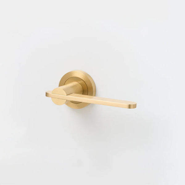 Intersect Solid Brass Door Lever