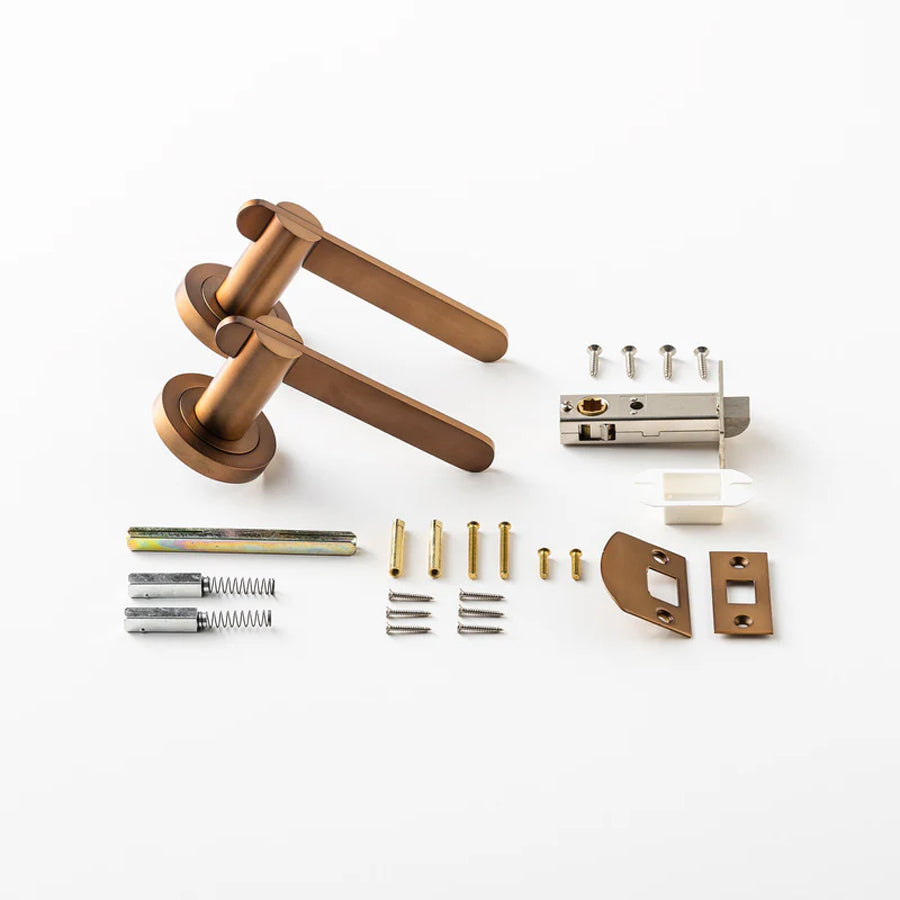 Intersect Solid Brass Door Lever