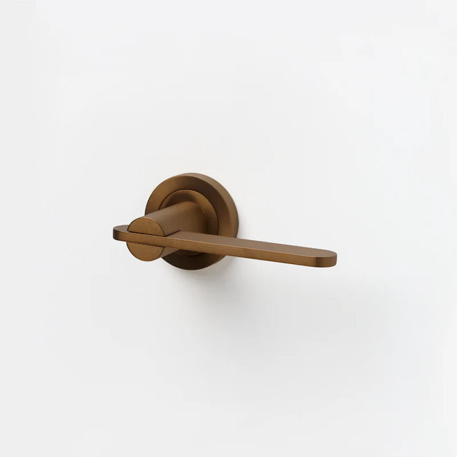Intersect Solid Brass Door Lever