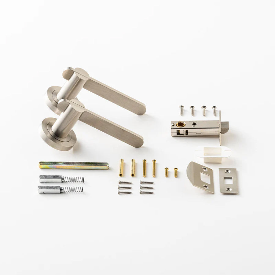 Intersect Solid Brass Door Lever