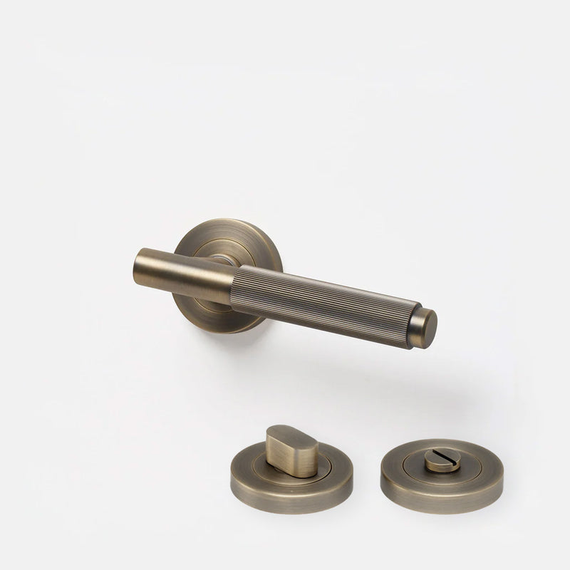 Lever Border Linear Solid Brass Door Lever