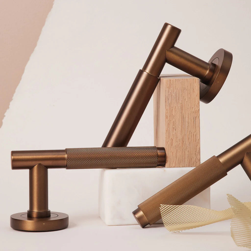 Linear Solid Brass Door Lever